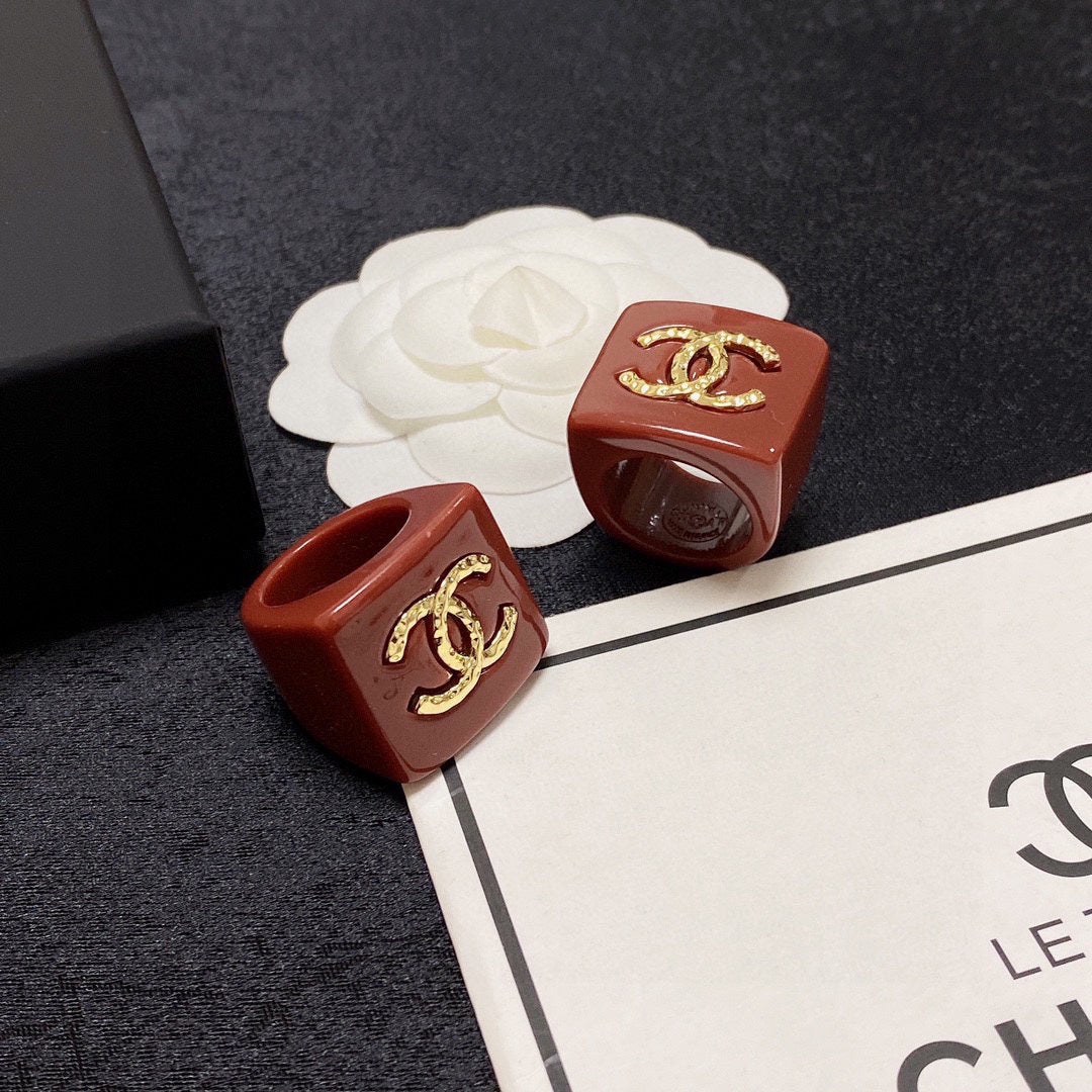 18K Chanel Vintage Red Ring